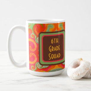 Mug Enseignant moderne Abstrait rétro Équipe de premiè