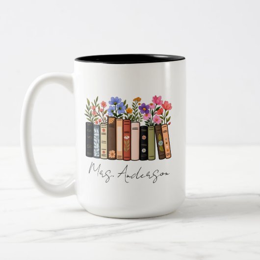 Mug enseignant Mug de lecture personnalisé Enseign (Gauche)