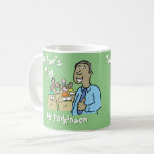 Mug Enseignant noir des Caraïbes afro dans sa classe (Devant gauche)