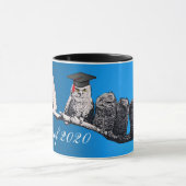 Mug ENSEIGNANT OWL, PETIT OWLS DIPLÔMÉ PARTIE Bleu (Centre)