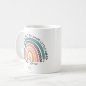 Mug enseignant personnalisé arc-en-ciel Noël, personna (Devant gauche)