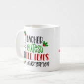 Mug Enseignant personnalisé au cadeau des elfes les pl (Devant gauche)