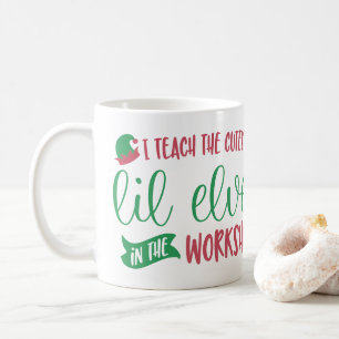 Mug Enseignant personnalisé au cadeau des elfes les pl