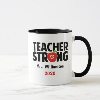 Mug Enseignant Personnalisé Fort Avec Année Modifiable