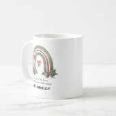 Mug Enseignant personnalisé Noël Arc-en-ciel (Devant gauche)