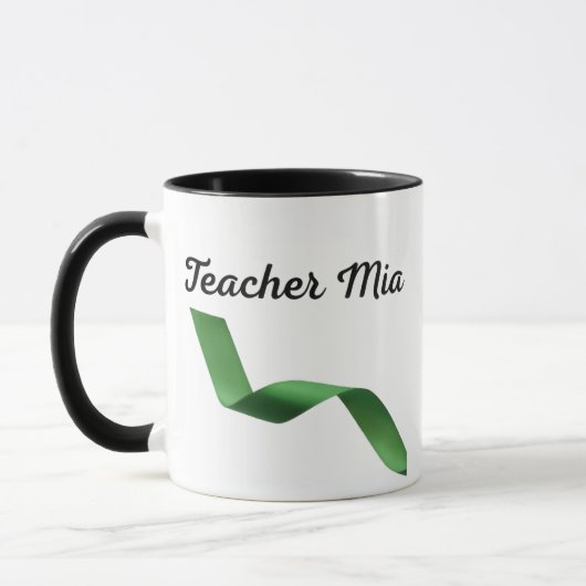 Mug enseignant personnalisé, nom d'enseignant pers (Gauche)