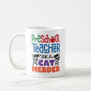 Mug Enseignant préscolaire aka Hérder de chats