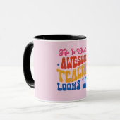 Mug Enseignant rose génial (Devant gauche)