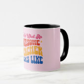 Mug Enseignant rose génial (Devant droit)