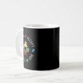Mug Enseignant sensibilisation sur l'autisme Accepter (Devant gauche)