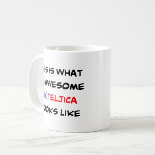 Mug enseignant slovenien ucitelja, génial (Devant gauche)