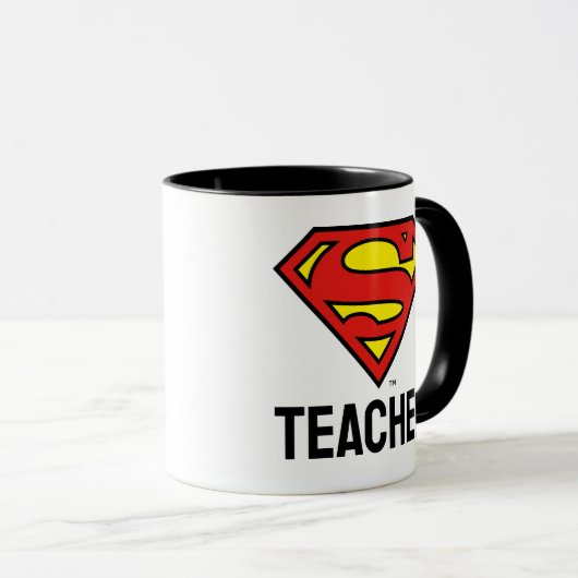 Mug Enseignant Superman S-Shield | Logo Superman (Devant droit)