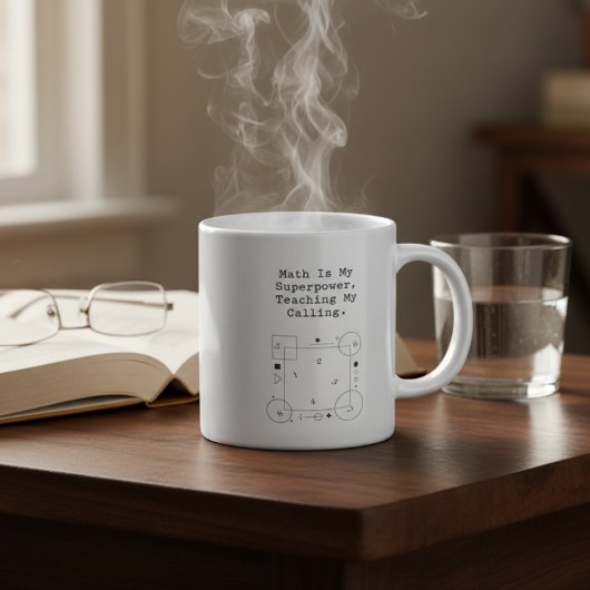 Mug Enseignant Superpuissance Mathématique | Vocation