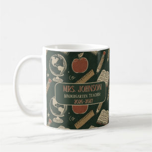 Mug Enseignant sur tableau craie vintage personnalisé 