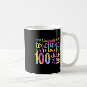 Mug Enseignant Survived 100 Jours de moi 100e jour éco