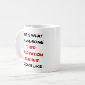 Mug enseignant troisième génération, génial (Devant gauche)