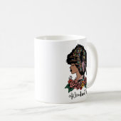 Mug Enseignant Vie Black Femme Afro Fille (Devant droit)