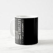 Mug Enseignant vintage du drapeau américain (Devant gauche)