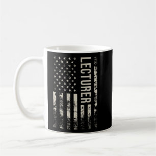 Mug Enseignant vintage du drapeau américain