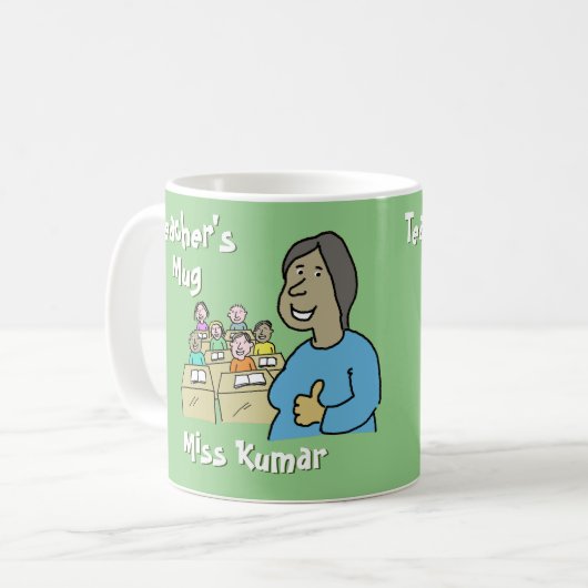Mug Enseignante asiatique avec classe (Devant gauche)