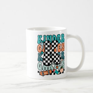 Mug Enseignante de maternelle K à carreaux de retour à