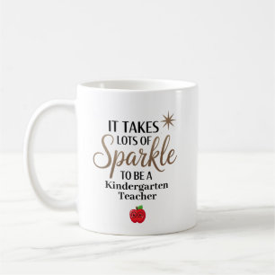Mug Enseignante de maternelle personnalisée avec étinc