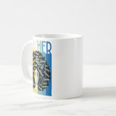 Mug Enseignante noire afro rétro cool Histoire des Noi (Devant gauche)