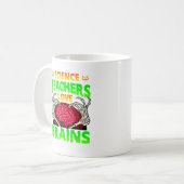 Mug Enseignants Cerveaux Squelette Coeur main Hallowee (Devant gauche)