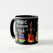 Mug Enseignants de musique Rock Merci (Devant gauche)