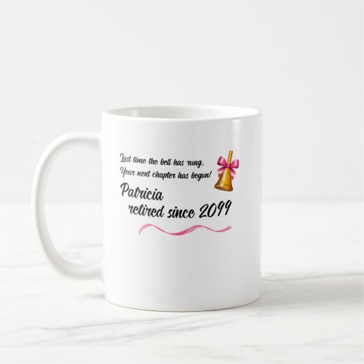 Mug Enseignants École classique Bell Parti de retraite (Gauche)
