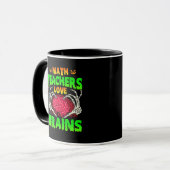Mug Enseignants en mathématiques Cerveaux Squelette Co (Devant gauche)