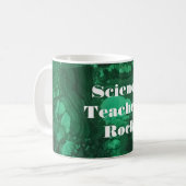 Mug Enseignants en sciences Rock brillant Green Gemsto (Devant gauche)