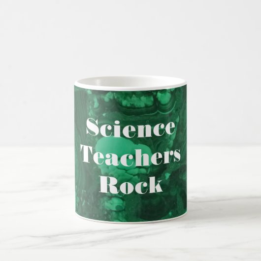 Mug Enseignants en sciences Rock brillant Green Gemsto (Centre)