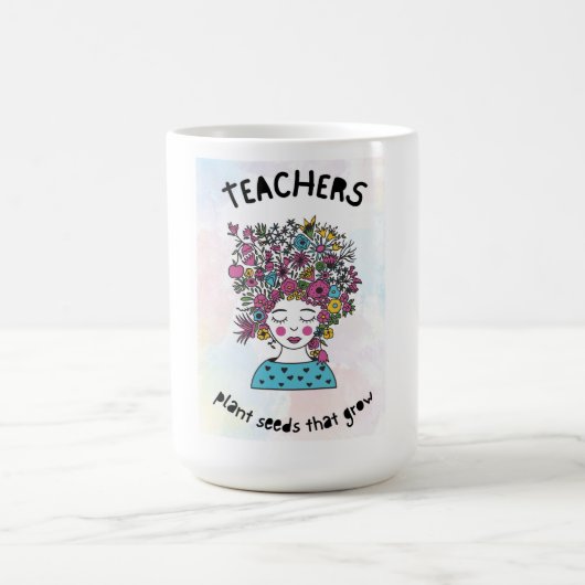 Mug Enseignants Plante Graines Enseignant Merci Cadeau (Centre)