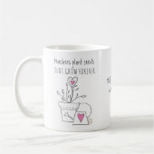 Mug Enseignants Plante Seeds Citation mignon Doodle pe (Gauche)