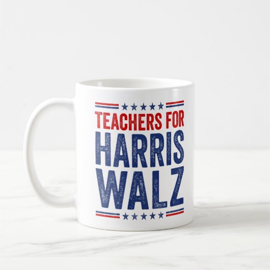 Mug Enseignants pour l'élection de Kamala Harris Walz (Gauche)