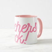 Mug Enseignants Rock ! (Devant droit)