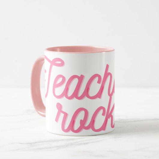 Mug Enseignants Rock ! (Devant gauche)