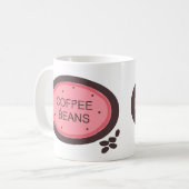 Mug Enseigne de grains de café (Devant gauche)