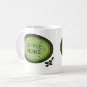 Mug Enseigne de grains de café (Devant gauche)