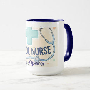 Mug Enseigne personnalisée d'infirmière scolaire vinta