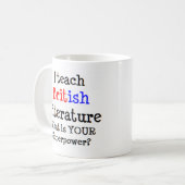 Mug enseignement de la littérature britannique (Devant gauche)