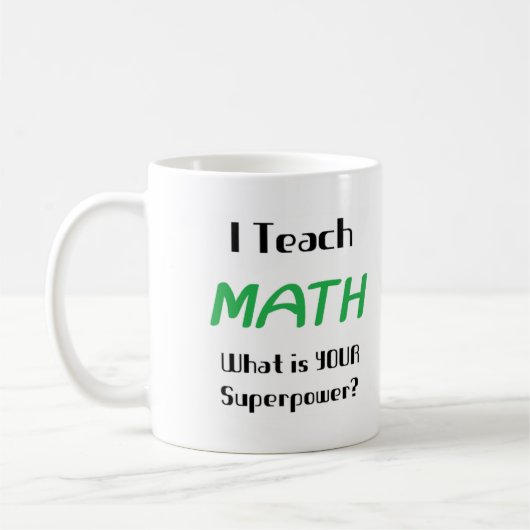 Mug enseignement des mathématiques (Gauche)