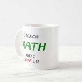 Mug enseignement des mathématiques et amour (Devant gauche)