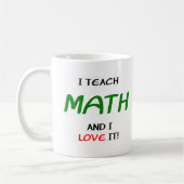 Mug enseignement des mathématiques et amour (Gauche)
