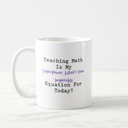 Mug Enseignement des Maths Superpuissance | Équation I (Gauche)