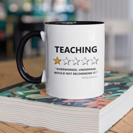 Mug Enseignement drôle ne serait pas recommander