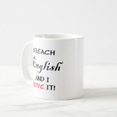 Mug enseignement et amour anglais (Devant gauche)