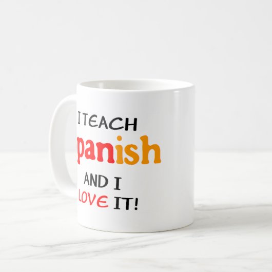 Mug enseignement et amour espagnol (Devant gauche)