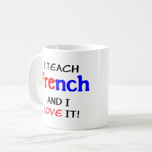 Mug enseignement et amour français (Devant gauche)